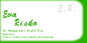 eva risko business card